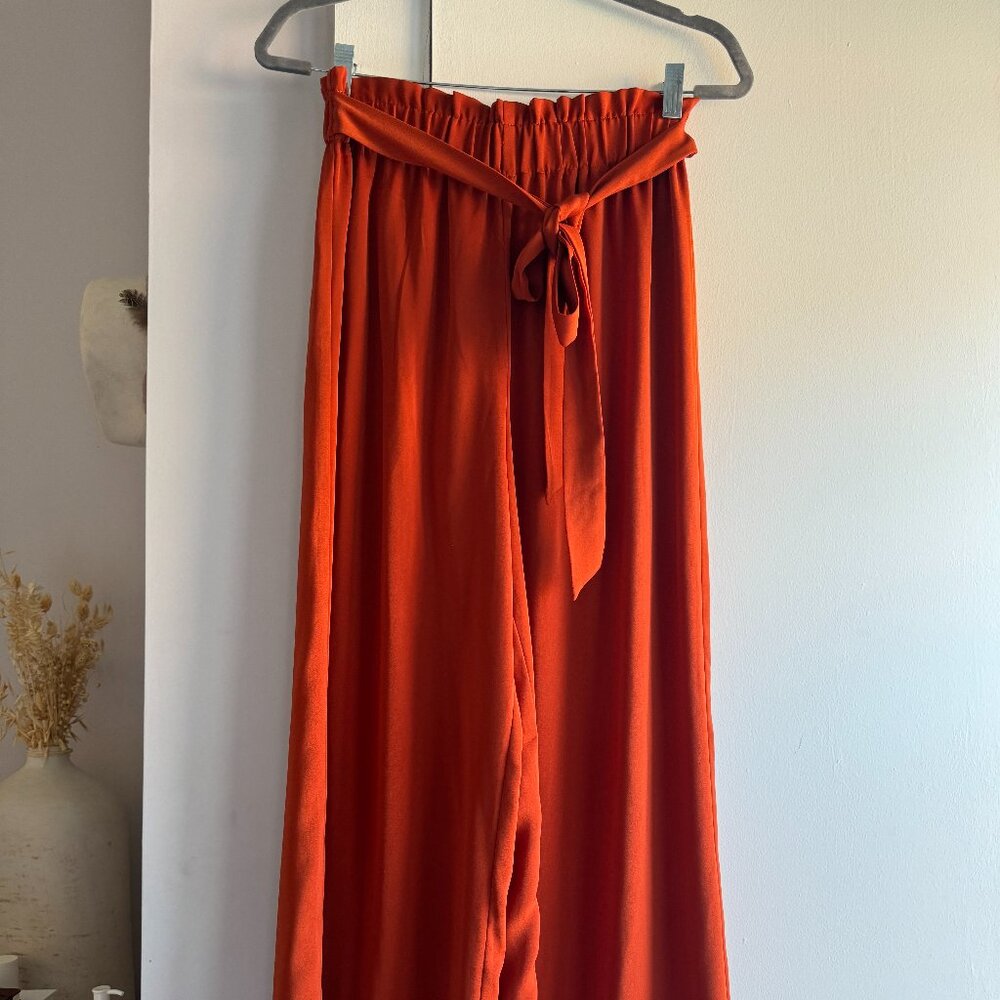 Forever 21 | Belted Paperbag Palazzo Pants, Size L